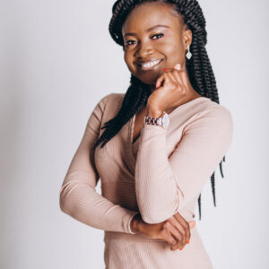 Afro american woman model in studio